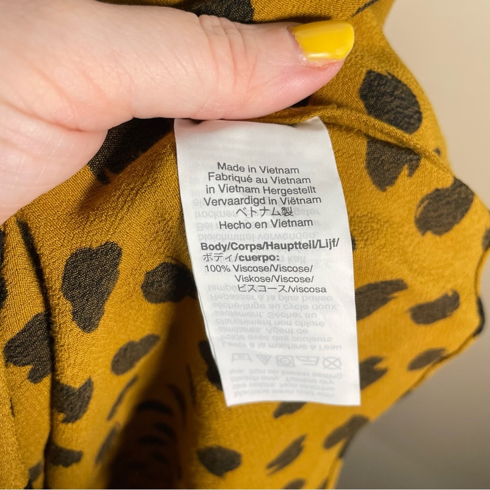 Madewell Brown Midi Skirt with Black Spot Print - Picture 8 of 10